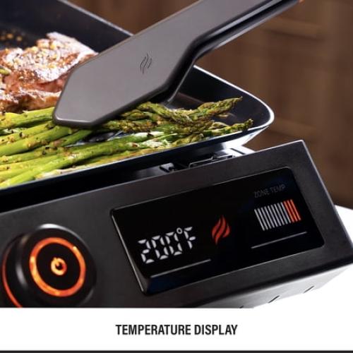 Blackstone E-Series 17 Electric Tabletop Griddle with Hood, Black