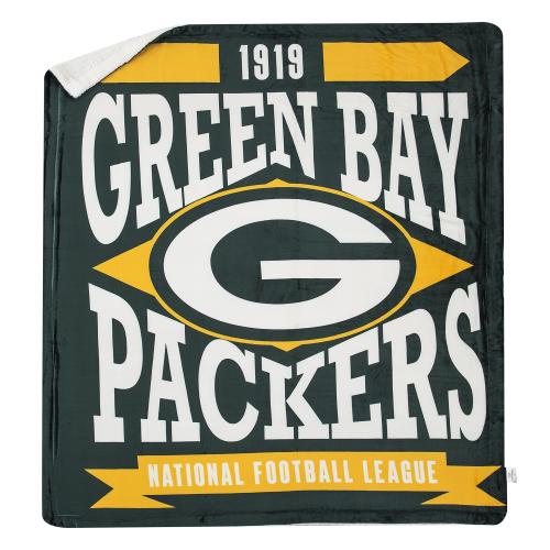 Northwest NFL Chicago Bears Unisex-Adult Silk Touch Sherpa Throw Blanket 60 x 70 Fanfare