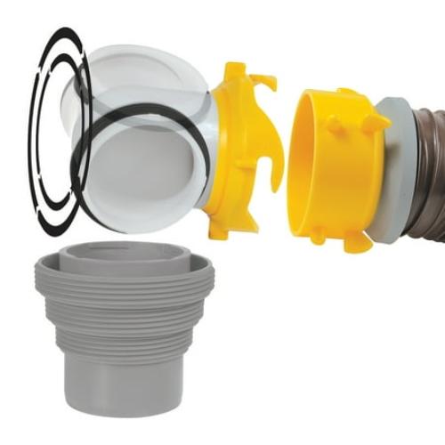 Camco Revolution 360 20-Foot Heavy-Duty Camper/RV Sewer Hose Kit | HTS Vinyl, Multicolor (39628)