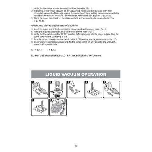 Hyper Tough 1.5 Gallon 2 Peak HP Poly Wet/Dry Vacuum, VH105 3502, New