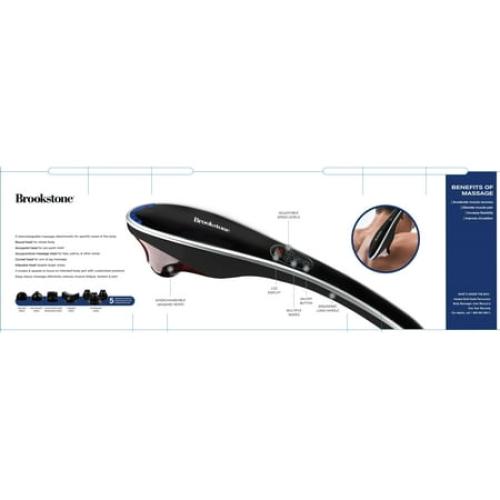 Brookstone Heating Percussion Body Massager, Black