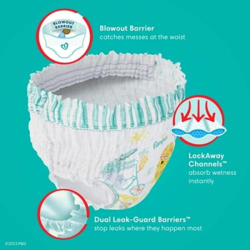Pampers Cruisers 360 Pull-On Baby Diapers Size 4, 21 Count (Select for More Options)