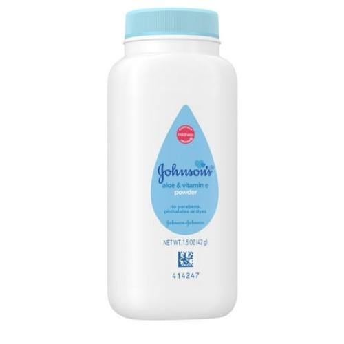 3 Pack Johnson's Naturally Derived Cornstarch Unisex Powder for Baby and Toddler with Aloe & Vitamin E, 1.5 oz