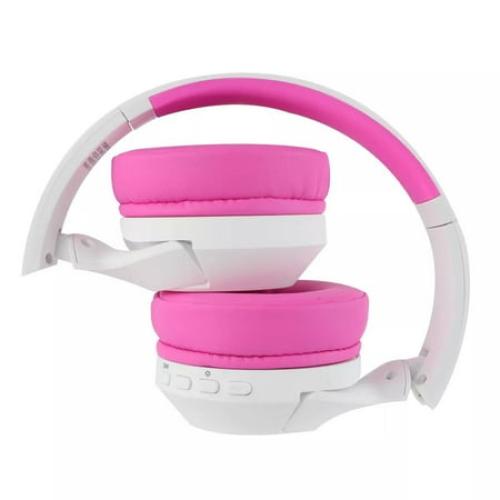 Altec Lansing KID SAFE 2-IN-1 MZX4500 - Headphones - on-ear - Bluetooth - wireless, wired - active noise canceling - 3.5 mm jack - whiteout pop pink