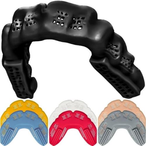 Bulletproof: World’s Thinnest Most Breathable Mouthguard is 3X Stronger! Football MMA Hockey Rugby Basketball BJJ Lacrosse Boxing Sports Mouth Guard Grinding Teeth. Men Women Adult Braces