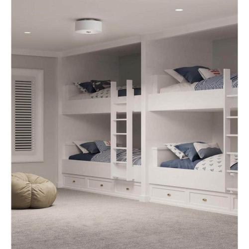 Progress Lighting Inspire Collection Brushed Nickel Integrated LED Transitional Kitchen Ceiling Light Drum Flush Mount