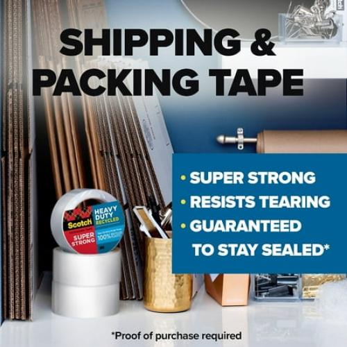 Scotch Heavy Duty Packing Tape 1.88 x 54.6 yds. Clear 5 Pack (7750-6)