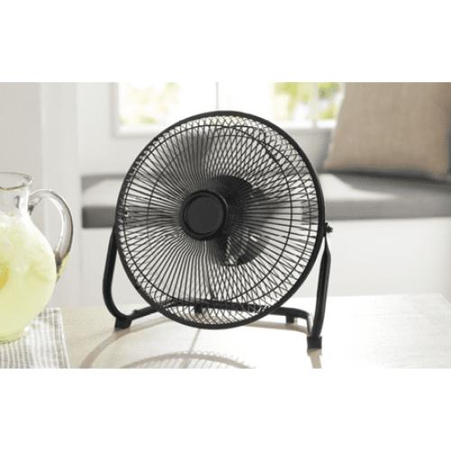 Mainstays 9 in High Velocity Floor Fan Wall Mount Black