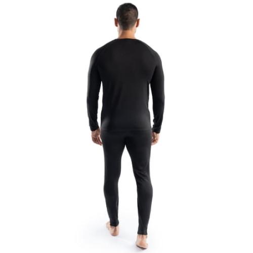 Realtree Men's Heavyweight Fleece Base Layer Thermal Shirt, Black, XL