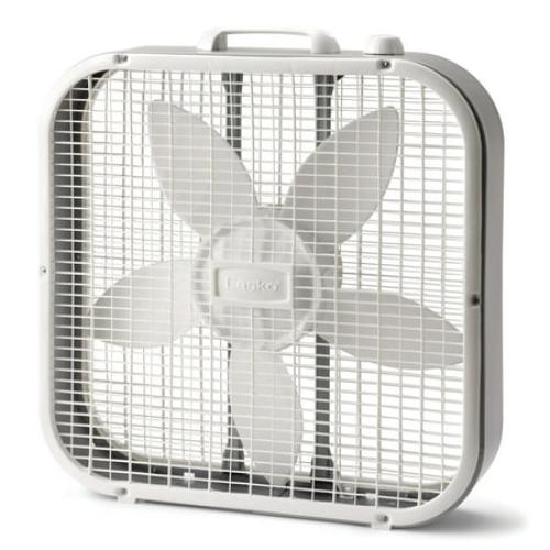 Lasko 20 Classic Box Fan with Weather-Resistant Motor, 3 Speeds, 22.5 H, White, B20200, New