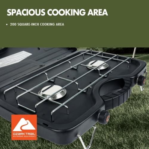 Ozark Trail 2-Burner Propane Gas Camping Stove, Black may have missing accessories