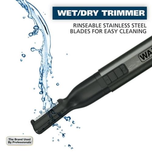Wahl Micro Groomsman AAA 2-in-1 Detail Trimmer for Men, Satin Nickel-Black, #5640-600