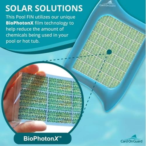 Solar Sanitizer FIN for Swimming Pools | Reduces Chlorine, Bromine Use by 50% for 12 Months | One FIN Per 15,000 Gallons