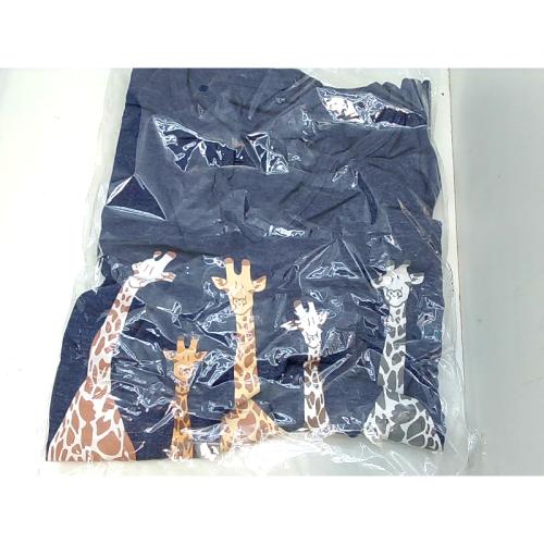 Womens Summer Giraffe Printed T-Shirt Funny Cute Animal Graphic Tees Tops(BB-NavyM)