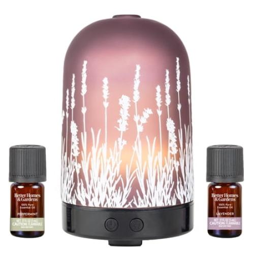 Better Homes & Gardens 3 Piece Diffuser Set, Lavender Fields, 100 mL