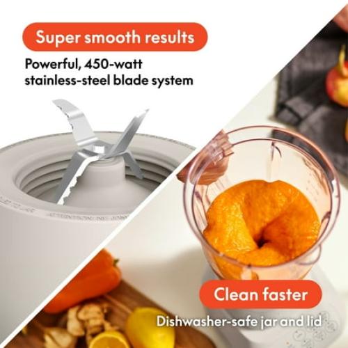 bella Flip & Store Blender, Fits-anywhere™ kitchenware, Oatmilk❗MAY HAVE MISSING PIECES/NEEDS CLEANING❗
