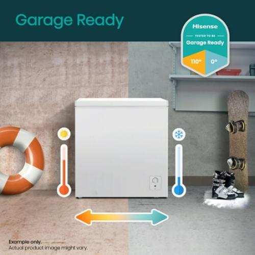 Hisense 5 Cu ft Garage Ready Chest Freezer, White Model WFC050M6XWD