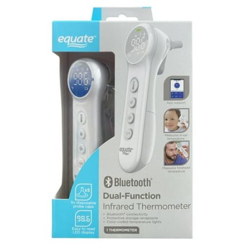 Equate Bluetooth Dual-Function Infrared Thermometer, Forehead and Ear Mode