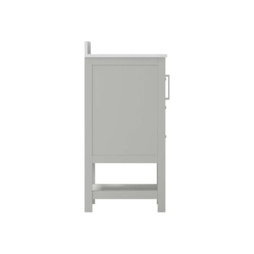Flash Furniture Vega - Vanity cabinet - 3 drawers - 2 shelves - 2 doors - fiberboard - gray