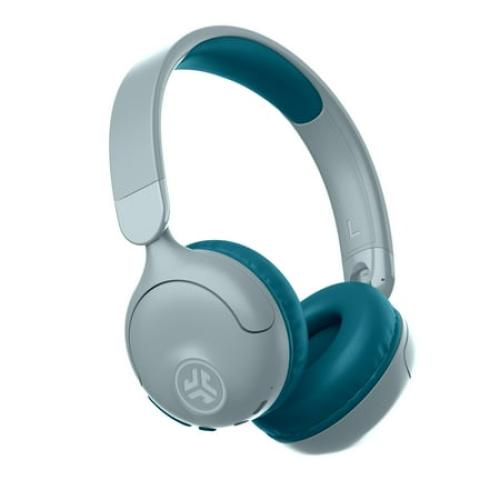 Color teal JLab JBuddies Pop Kids Headphones, Wireless / Wired, 48  Hr Playtime, Volume Safe, Cloud Foam, Teal