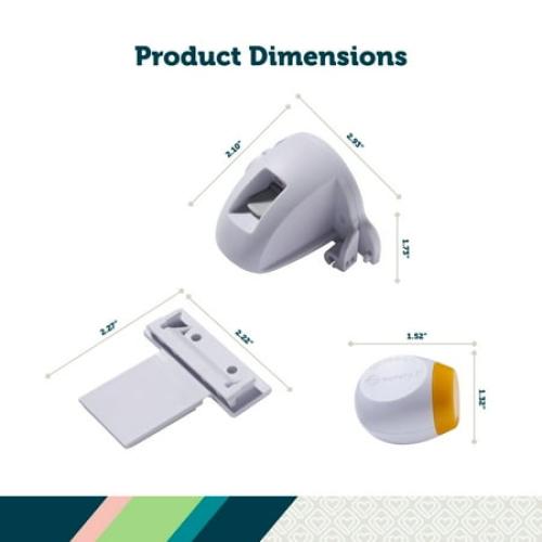 Safety 1st Secure-to-Explore Adhesive Magnetic Locks 2 Locks/1 Key, White