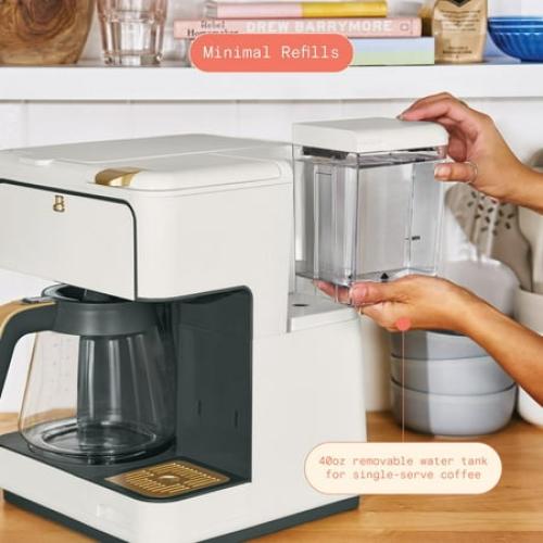 Beautiful Multi-Brew 12-Cup Programmable Drip & Single-Serve Coffee Maker, Black sesame by Drew Barrymore