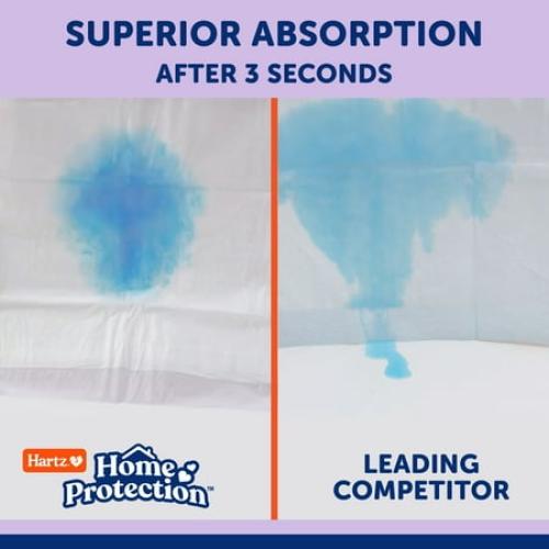 Hartz Home Protection Lavender Scent Odor-Eliminating Dog Pads, Regular Size, 21 in x 21 in, 50ct