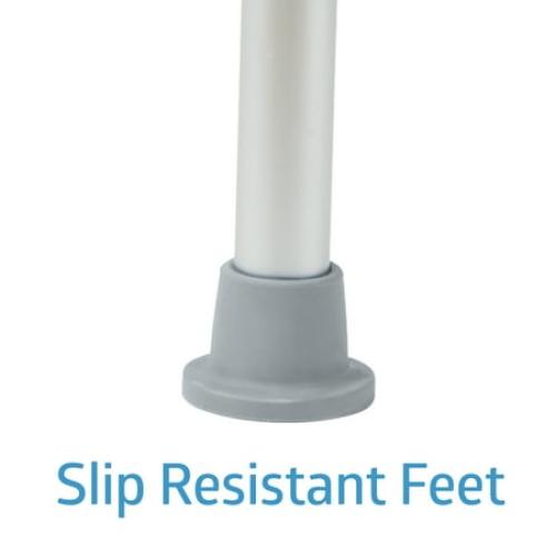 Medline Shower Aluminum Chair with Back and Padded Arms, Supports up to 350 lbs. Gray