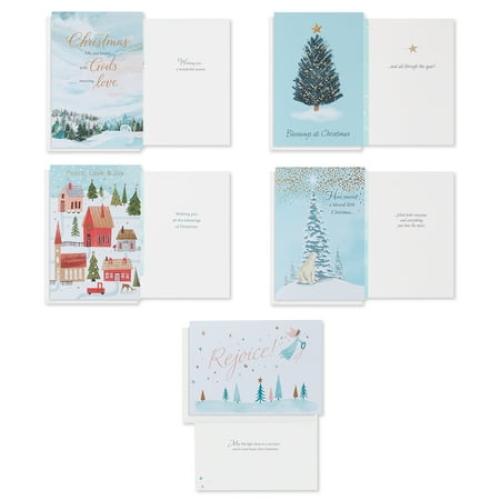 American Greetings Religious Christmas Cards with Envelopes, Bright Winter Designs (25-Count)