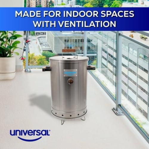 Universal 20-pound Stainless Steel (25-servings) Charcoal Barrel Smoker with Thermometer & Airlock system - 20.5x 29.6 x ⌀15.5, 2 in 1 Vertical Grill and Smoker, Slow Cooking Barrel