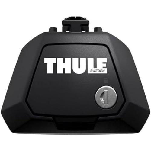 710410, Thule Raised Rail Evo Foot Pack (4 Pack), Versatile Compatibility, Easy Install, Feet for Thule Evo roof Rack Systems, and ITSPWR Lock Cores for Thule Car Rack (4-Pack)