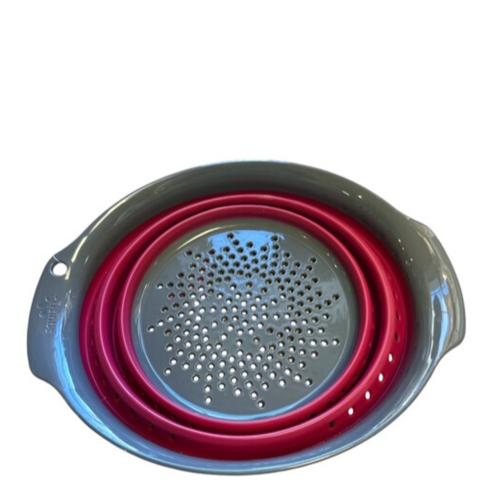 Squish 4 qt. Collapsible Colander in pink