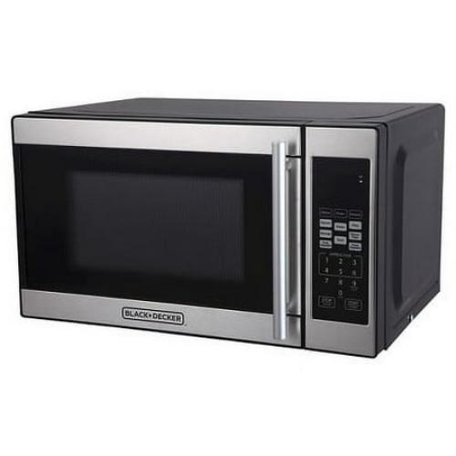 BLACK DECKER 0.7 cu ft Countertop Microwave Oven in Black