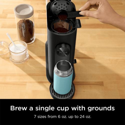 Ninja Pods & Grounds Hot & Iced Single-Serve Coffee Maker, K-Cup Pod Compatible, Rapid Cold Brew, PB045, Black