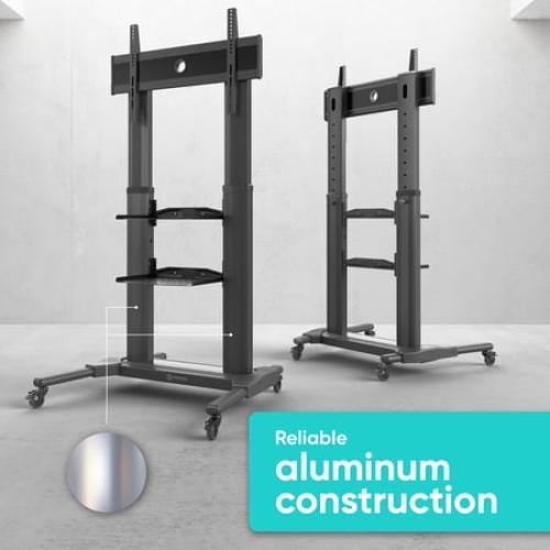 ONKRON Mobile TV Stand for 40”- 80” TV up to 122 lbs, max 700x400 VESA Adjustable TV Stand, 34” long