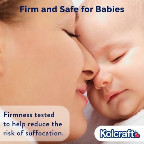 Kolcraft Pediatric 800 Extra Firm Ultra Deluxe Crib Mattress and Toddler Mattress, 80 Coil White