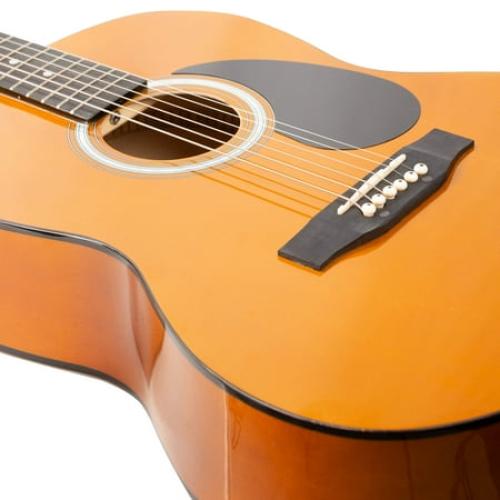 RockJam Natural Dreadnought Acoustic Guitar with Guitar Bag