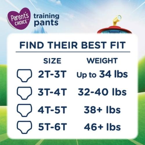 Parent's Choice Paw Patrol Training Pants for Girls, 4T/5T, 70 Count (Select for More Options)