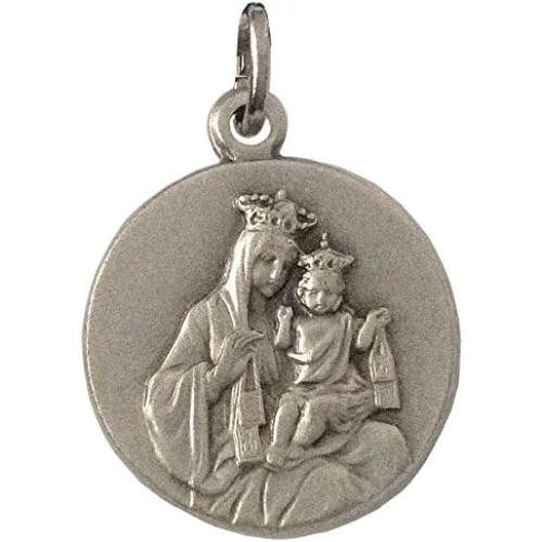 CARMEL SCAPULAR MEDAL (OUR LADY OF MOUNT CARMEL - VIRGIN OF CARMEL) - 100% MADE IN ITALY (Round Shape)
