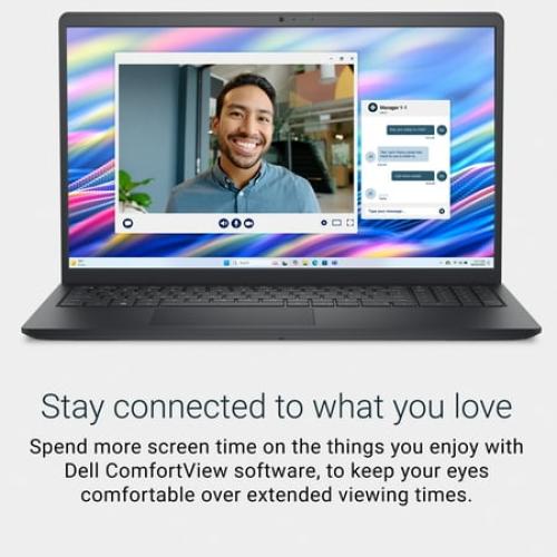 Dell 15 Laptop DC15250 - 15.6-inch FHD, Intel Core 3-100U, 8GB RAM, 512GB SSD, Carbon Black