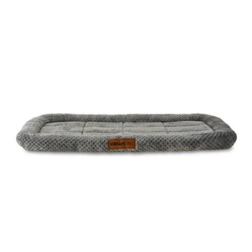 Vibrant Life Cozy Luxe Crate Mat Pet Bed, Gray, 36 Inches