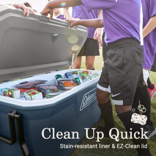 Coleman 316 Series 100QT Hard Chest Wheeled Cooler, Lakeside Blue