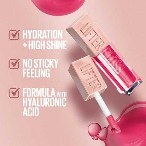 Maybelline Lifter Gloss Lip Gloss Makeup with Hyaluronic Acid, Moon