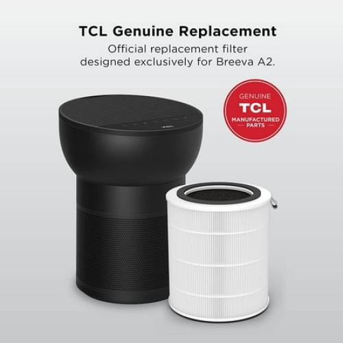 TCL Air Purifier Replacement Filter for Breeva A2, TCL Certified Replacement , True HEPA (H13) Removes 99.97% of Dust / Odors & More (AR2S)