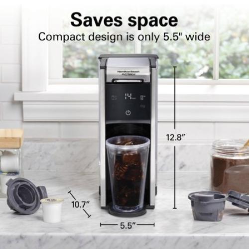 Hamilton Beach FlexBrew 4-in-1 Coffee Maker, Single Serve & Full Pot Coffee Brewer with Removable 45 oz Water Reservoir‼️light dirt‼️