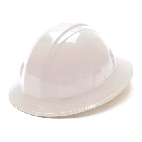 White-Full Brim 6 Pt Ratchet Suspension