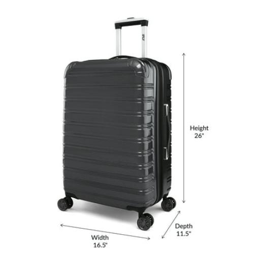 iFLY Hardside Fibertech Luggage 24 Checked Luggage, Black
