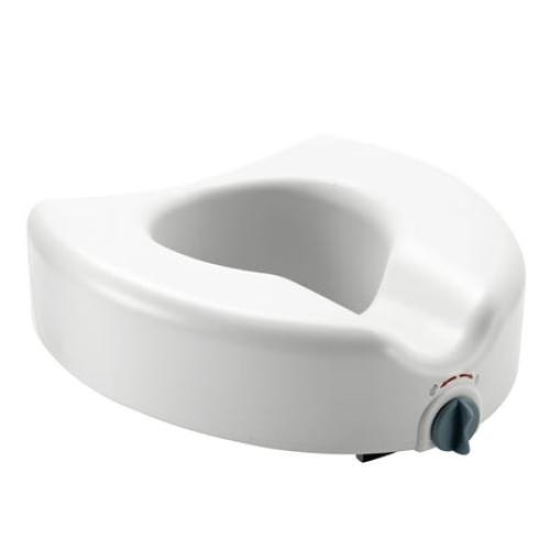 Medline 5 Standard Raised Toilet Seat With Lock and No Arms, White