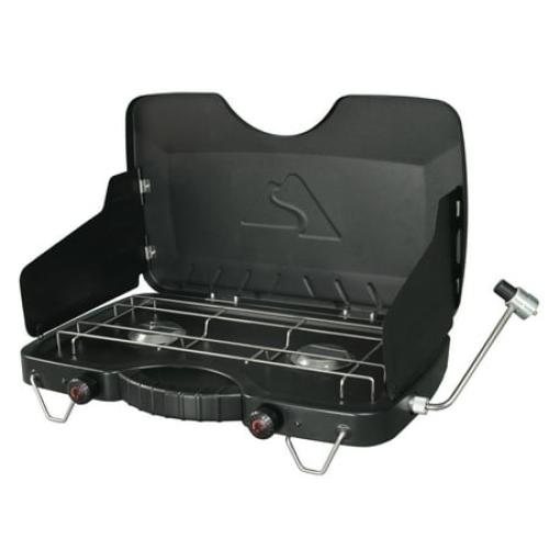 Ozark Trail 2-Burner Propane Gas Camping Stove, Black may have missing accessories