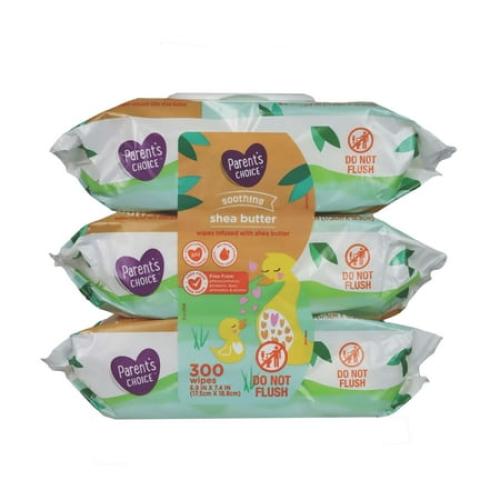 Parent's Choice Soothing Shea Butter Baby Wipes, 500 Count